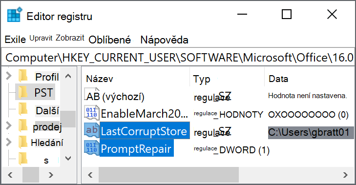 Nastavení registru k odstranění 
"LastCorruptStore"
"PromptRepair"=dword:00000001