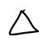 Ruční kresba rovnostranného trojúhelníku