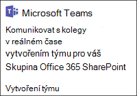 Vytvoření týmu společnosti Microsoft