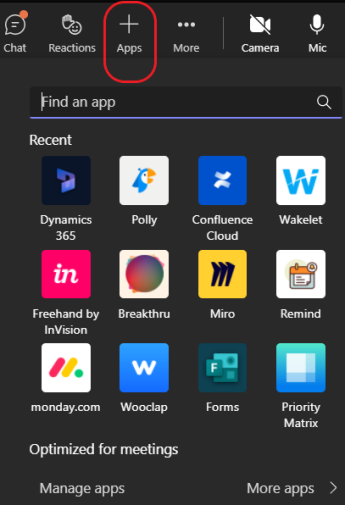Upravená ikona a obrázek aplikace pro použití na schůzkách