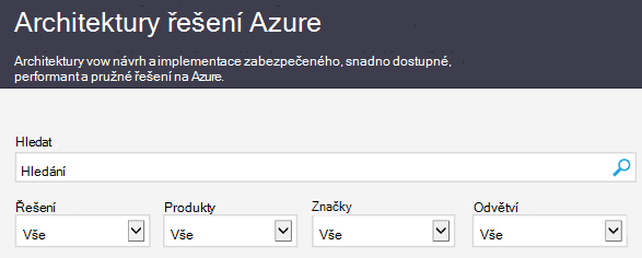 Web řešení architektury Azure