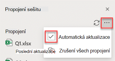 V nabídce Další možnosti je zakroužkovaný příkaz Aktualizovat automaticky.
