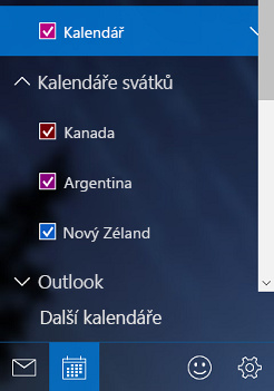 Přidání kalendáře svátků ve Windows 10