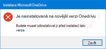 OneDrive chyba