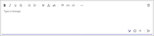Snímek obrazovky s oknem formátování pro psaní chatu