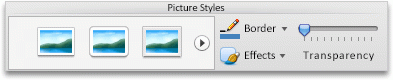 Format Picture tab, Picture Styles group