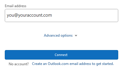 Přihlášení k Outlooku