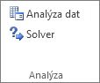 Skupina Analýza – tlačítko Analýza dat