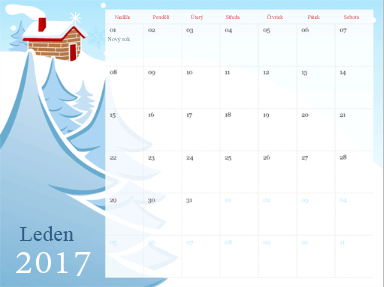 Šablona kalendáře v PowerPointu Online