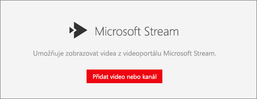 Webová část Microsoft Stream