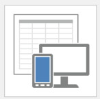 Ikona šablony desktopové databáze Accessu