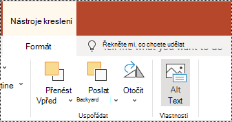 Alt Text button on the ribbon for a shape and video in PowerPoint Online.