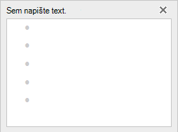 Přidání textu do obrázku SmartArt v textovém editoru na levé straně