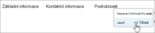 Klikněte na Tři tečky a potom na Jazyk a oblast.