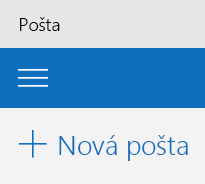 Tlačítko Nový e-mail v aplikaci Outlook Pošta