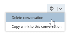 Snímek obrazovky s možností Odstranit konverzaci