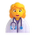 Emoji med kvindelig sundhedspersonale i Teams