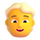 Emoji med blondt hår på Teams-person
