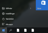 Windows-proceslinje med ikke-tilknyttede ikoner