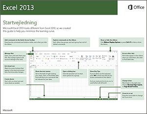 Startvejledning til Excel 2013
