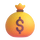 Emoji med pengepose til Teams