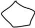 En almindelig femkant, der er tegnet med håndskrift