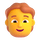 Emoji med rødhåret Teams-hår
