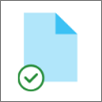 Grønt kontrolikon, der angiver en lokalt tilgængelig OneDrive-fil