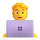 Emoji med teamperson, der skriver kode