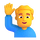 Emoji med teams-mand, der løfter hånden