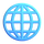 Emoji med teams-globus med meridianer