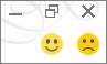 Office 2016 smiley-eller sur feedback-kontrolelementer
