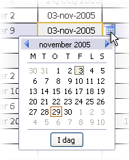 Kalenderkontrolelementet