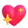 Emoji med funklende hjerte i Teams