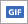 Ikon til vedhæftning af et GIF-billede