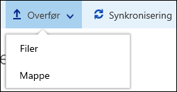 Office 365 Uploade filer eller mapper til et dokumentbibliotek