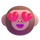 Emoji med teams hjerteøjne abe
