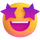 Emoji med Teams-stjerneøjne