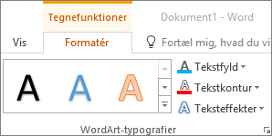 Gruppen WordArt-typografier