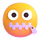Emoji med ansigt med lynlås i Teams