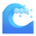Emoji med vandbølge i Teams