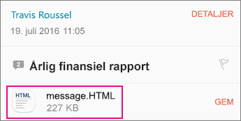 OME Viewer med Android-mailapp 1