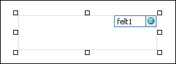 RTF-tekstfelt valgt i designtilstand