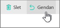 Knappen Gendan i SharePoint Online fremhævet