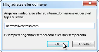 Nuværende Rød dato øve sig Blokere en mailafsender - Microsoft Support