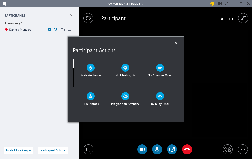 Skype for Business-mødedeltagere