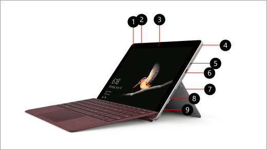 Surface Go med billedforklaringer