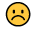 Emoji med trist ansigt