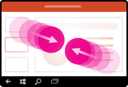 Bevægelse for zoom ud i PowerPoint til Windows Mobile
