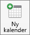 Knappen Ny kalender i Outlook 2016 til Mac